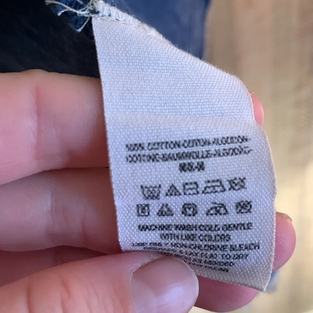 We The Free M+M Free People’s Blouse Top Shirt Women’s Medium Blue 100% Cotton - Image 4