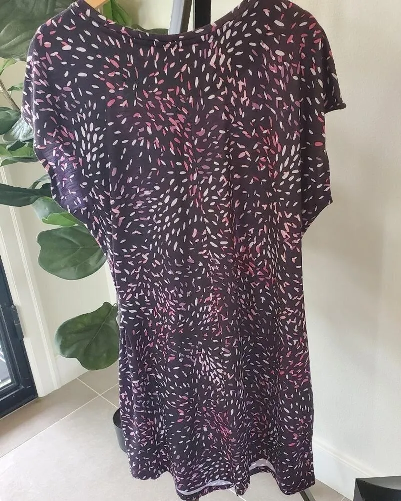 Black with Confetti Pink Cotton Dress Size XL Original Nicole Miller - Image 5