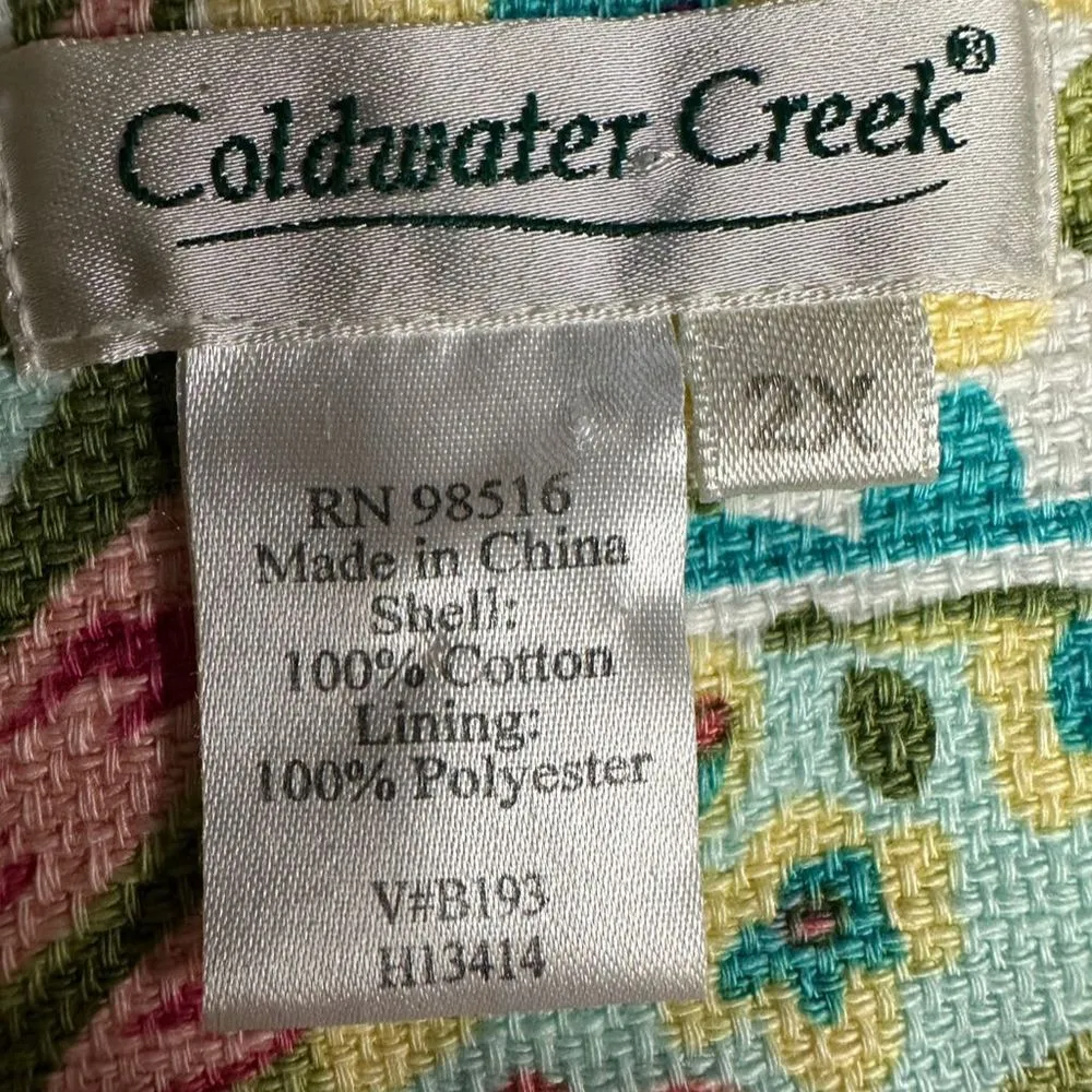 Coldwater Creek Women's Spring Multi-Colors‎ Floral Basic Jacket Blazer Size 2X - Image 4