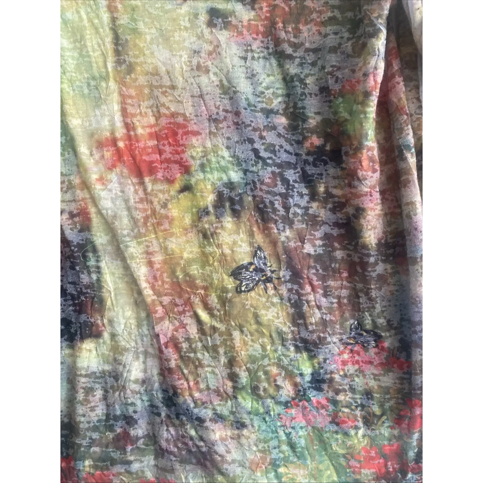 Inoah Womens XS Cat Top 3/4 Sleeve Butterfly Artsy - Image 7