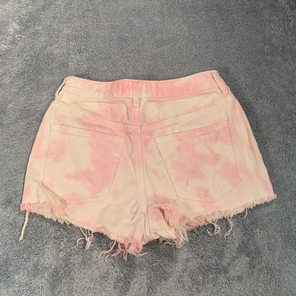 PacSun high rise festival Pink Tie-Dye Jean Shorts - Image 8