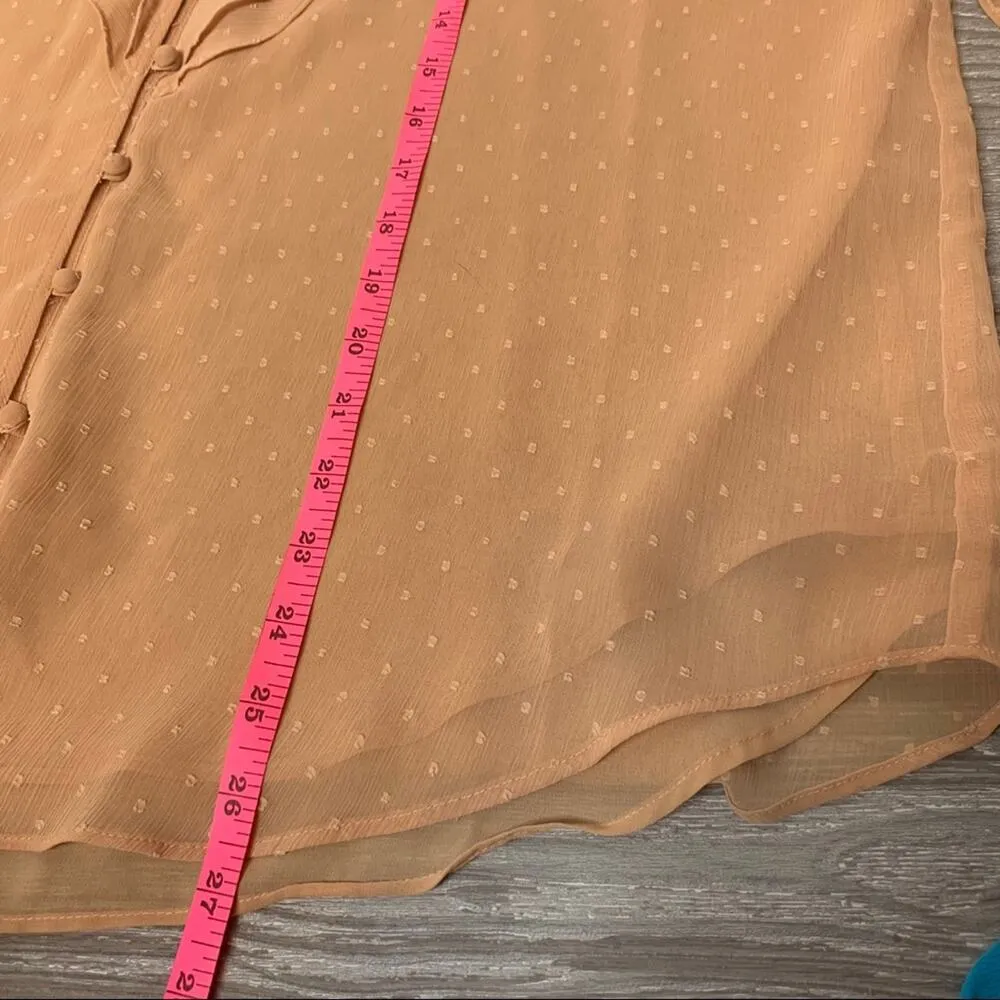 NWT Ann Taylor clip dot ruffle bow blouse - Image 7