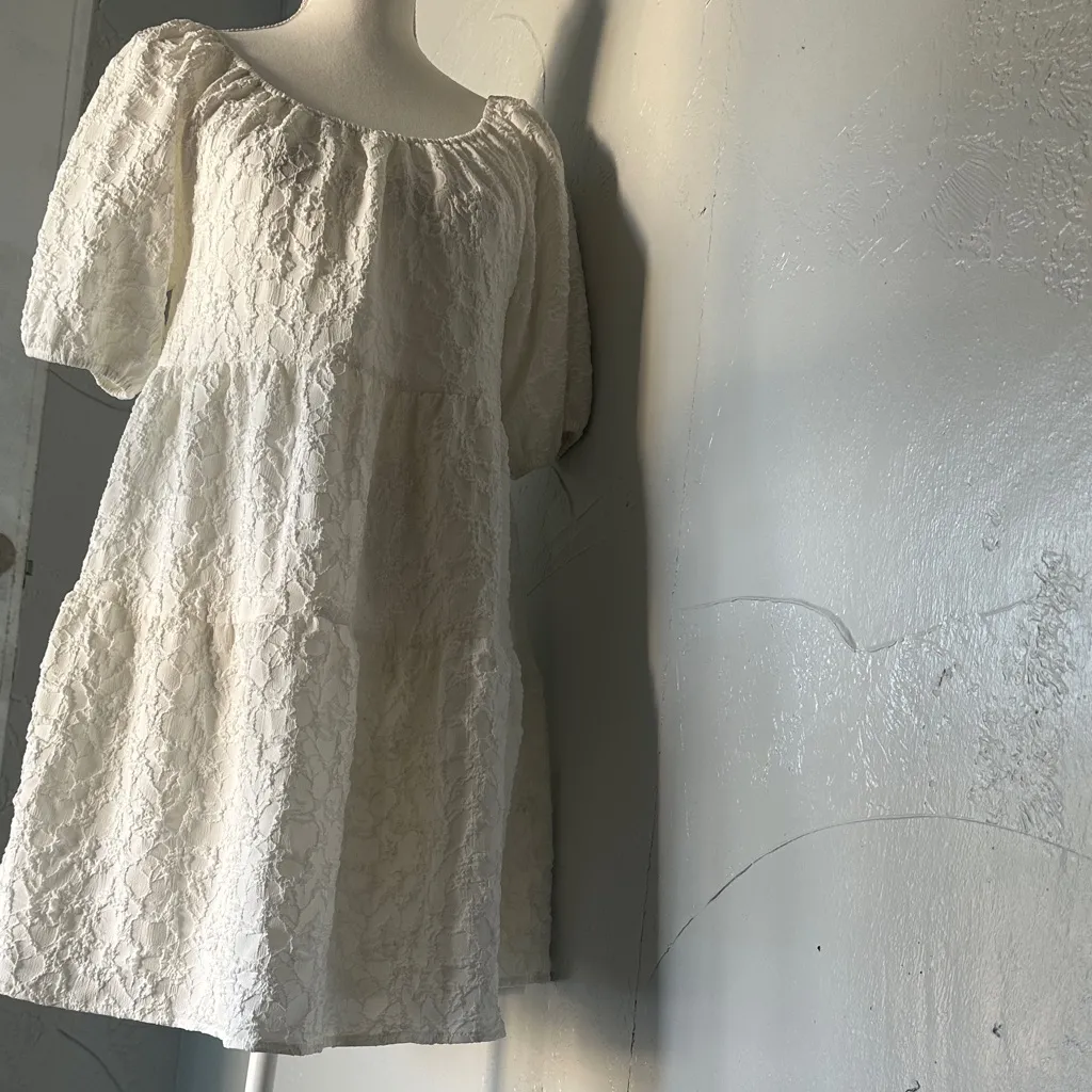 Moon River White Lace Mini Dress - Image 6