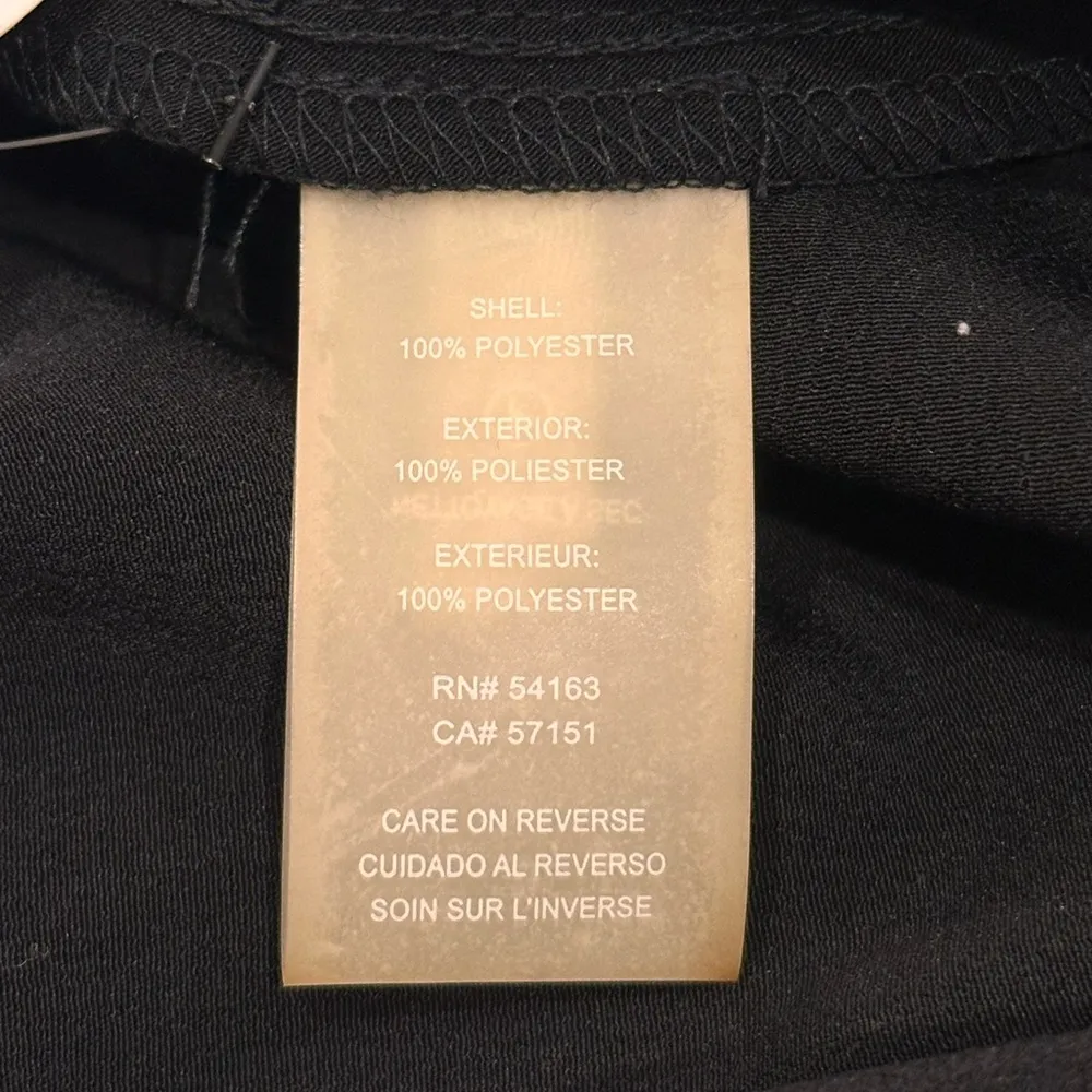 Karl Lagerfeld Silky Crepe Peplum Midi Dress Short Sleeve Black 8 Whimsigoth - Image 11