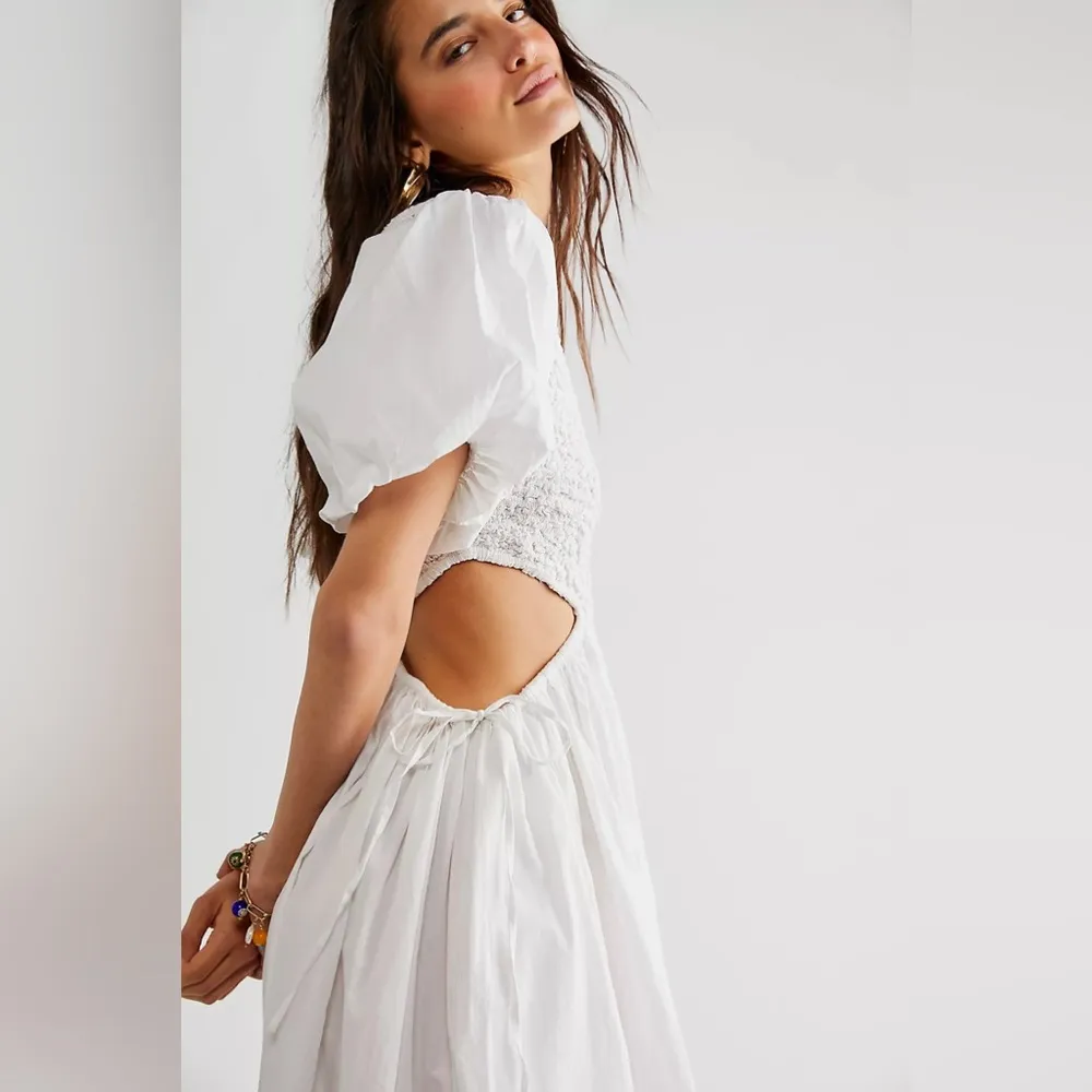 FREE PEOPLE Kalina White Midi Dress S - Image 3