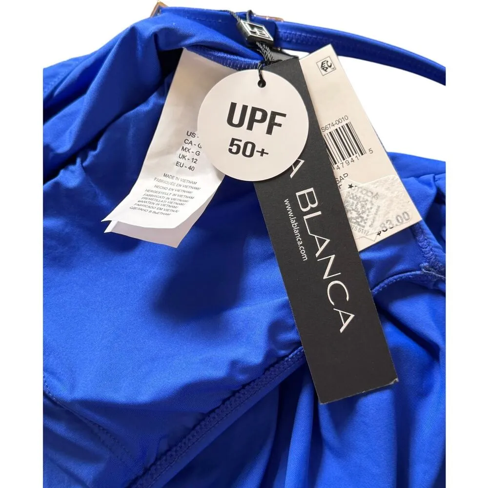 NWT! La Blanca Island Goddess One Piece Swimsuit in Sapphire Blue - Size 8 - Image 9