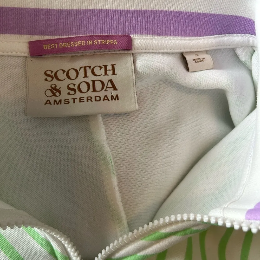 Scotch & Soda Stripped Relaxed-Fit Half Zip Sweater - Image 6