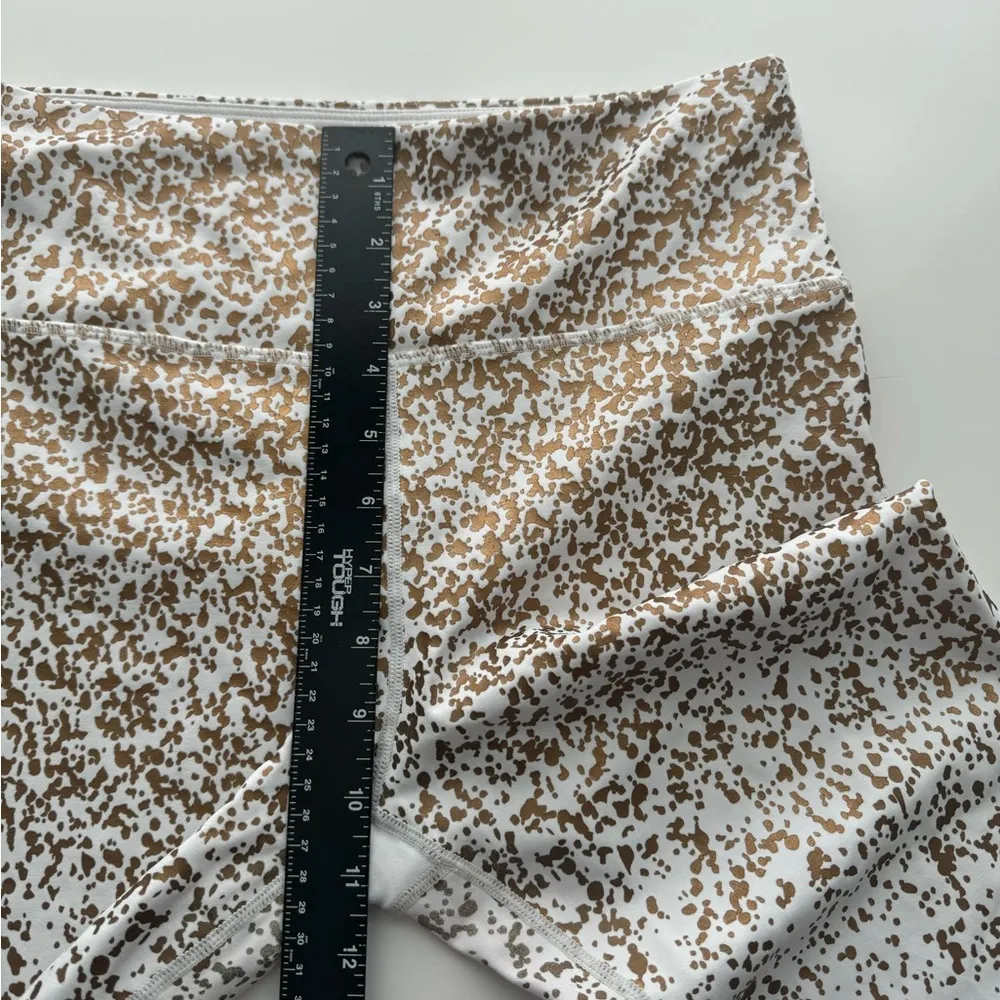 ZYIA‎ White Stay Gold Hi Rise Leggings Sz 8-10 - Image 7