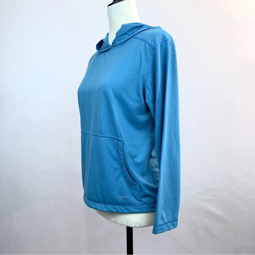 Patagonia Pullover Teal Hoodie w/pocket front. Size M - Image 3