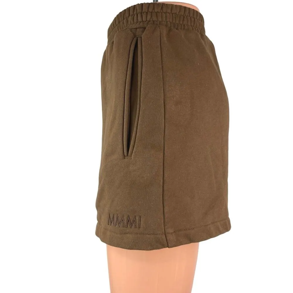 MMMI My Mum Made It Brown Elastic Waist Pull On High Rise Casual Shorts Size XS - Image 2
