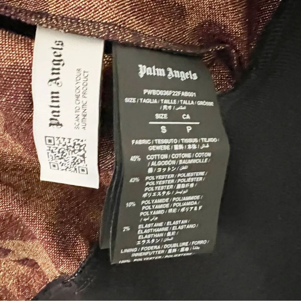 Palm Angels  Glittered jacquard track jacket Star Print Zip Size Small S - Image 4