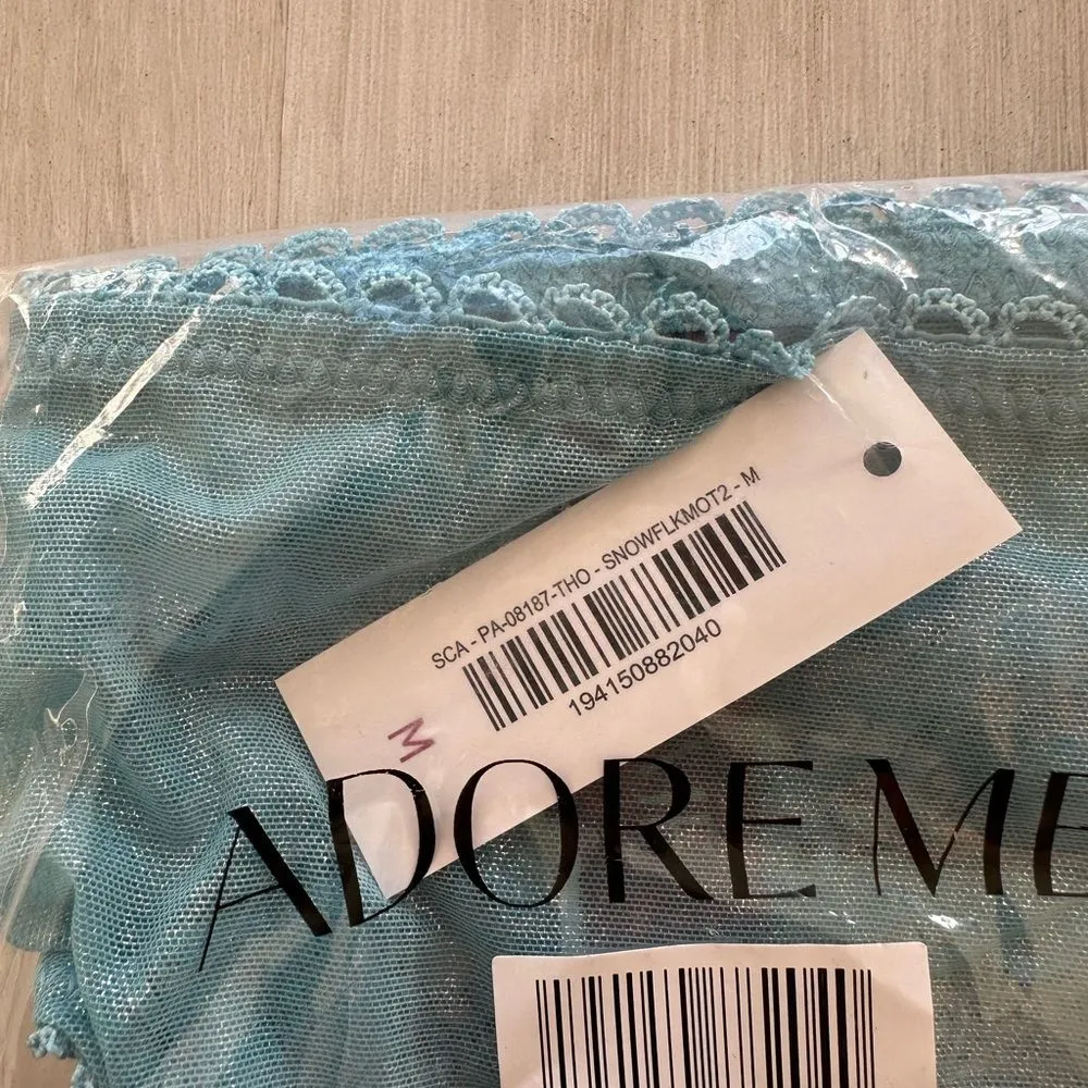 Adore Me Alyshia Unlined Plus Bra and Panties Blue Bra 36G Panties Medium NWT - Image 7