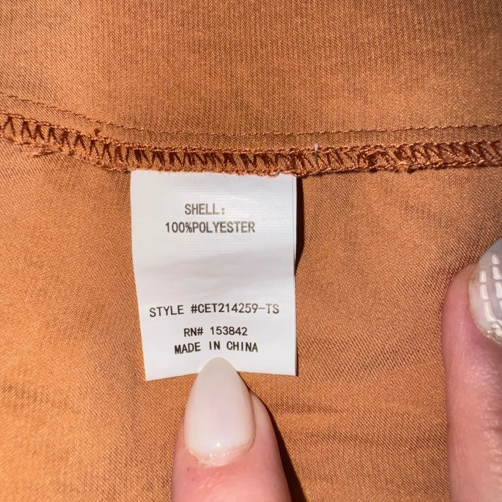 MELLODAY Women's Brown‎ Satin Tank Top Size L Sleeveless Scoop Neck - Image 6