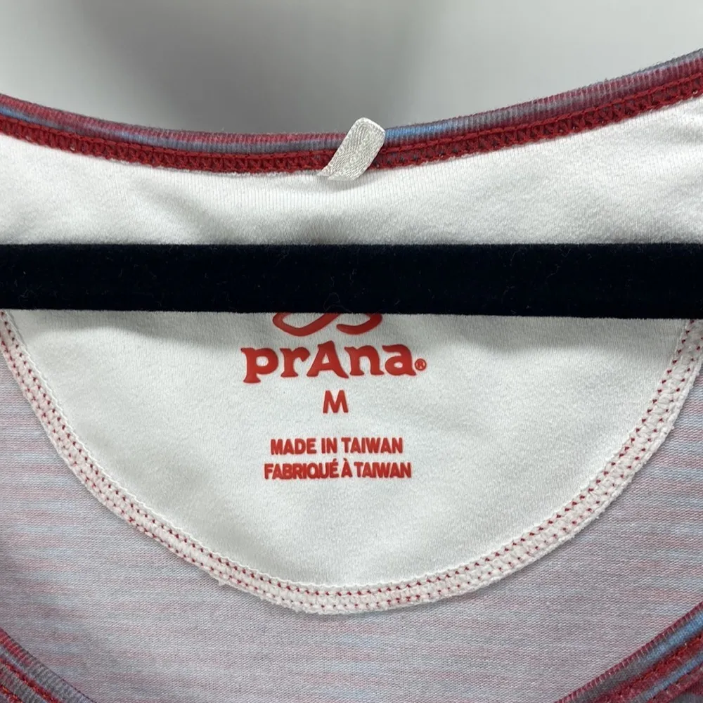 PrAna Red/Blue Striped Sleeveless A-Line Athletic Dress - Image 2