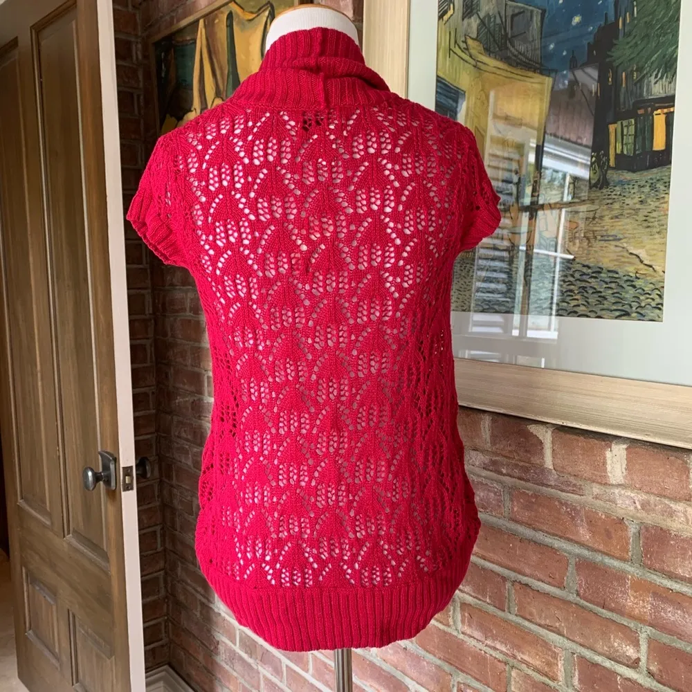 NWT So Magenta Knit Cocoon Vest XS - Image 4