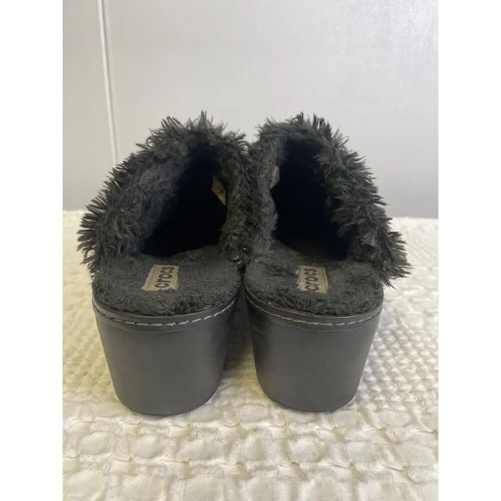 Crocs Women's Black Suede Slip on Clogs Size 9 SKU 2483 - Image 5