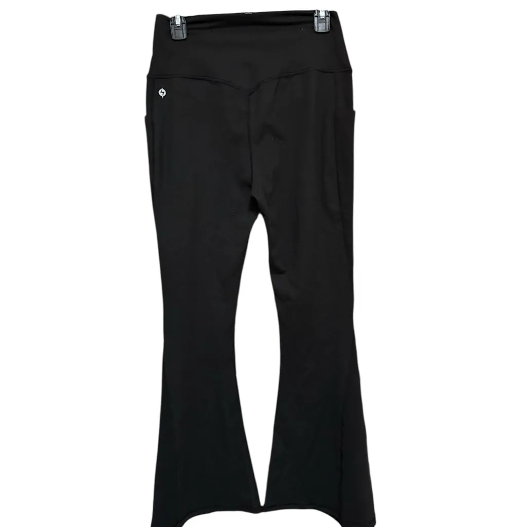 POPFLEX Crisscross Hourglass Flared Legging w/ Pockets Black XL 29” Inseam - Image 4