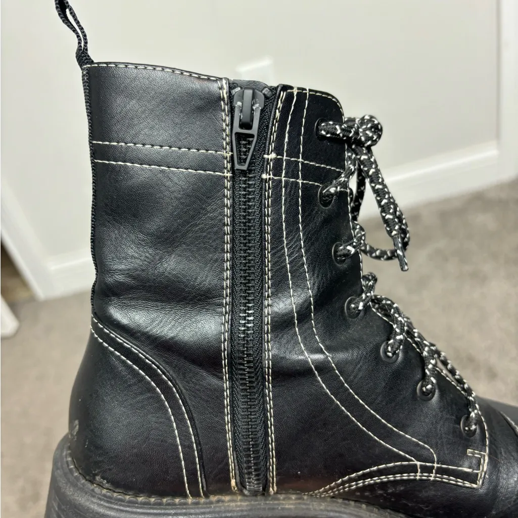 ASOS Black combat lace up boots - Image 11