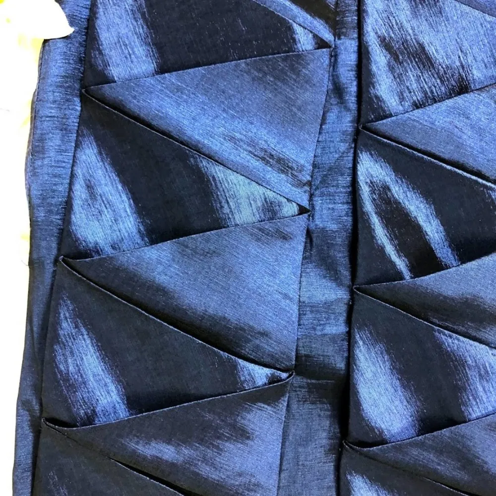 romeo & juliet couture zig zap pleated Holiday Party Pencil Skirt Blue Size M - Image 3