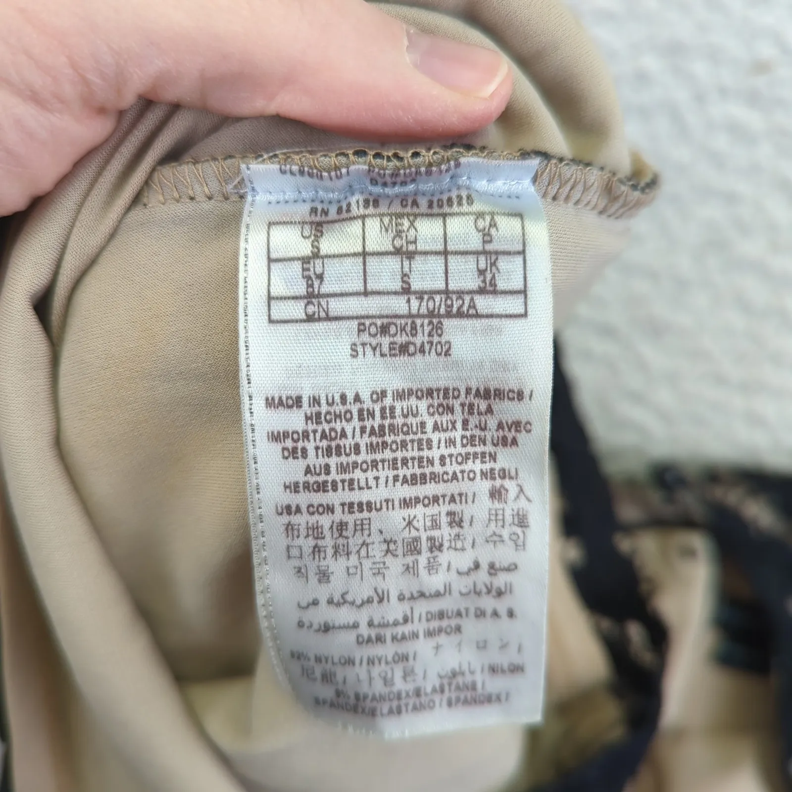 Marciano Black Lace Sheath Dress Cutout Back Nude Lined Cap Sleeve Small Formal - Image 4