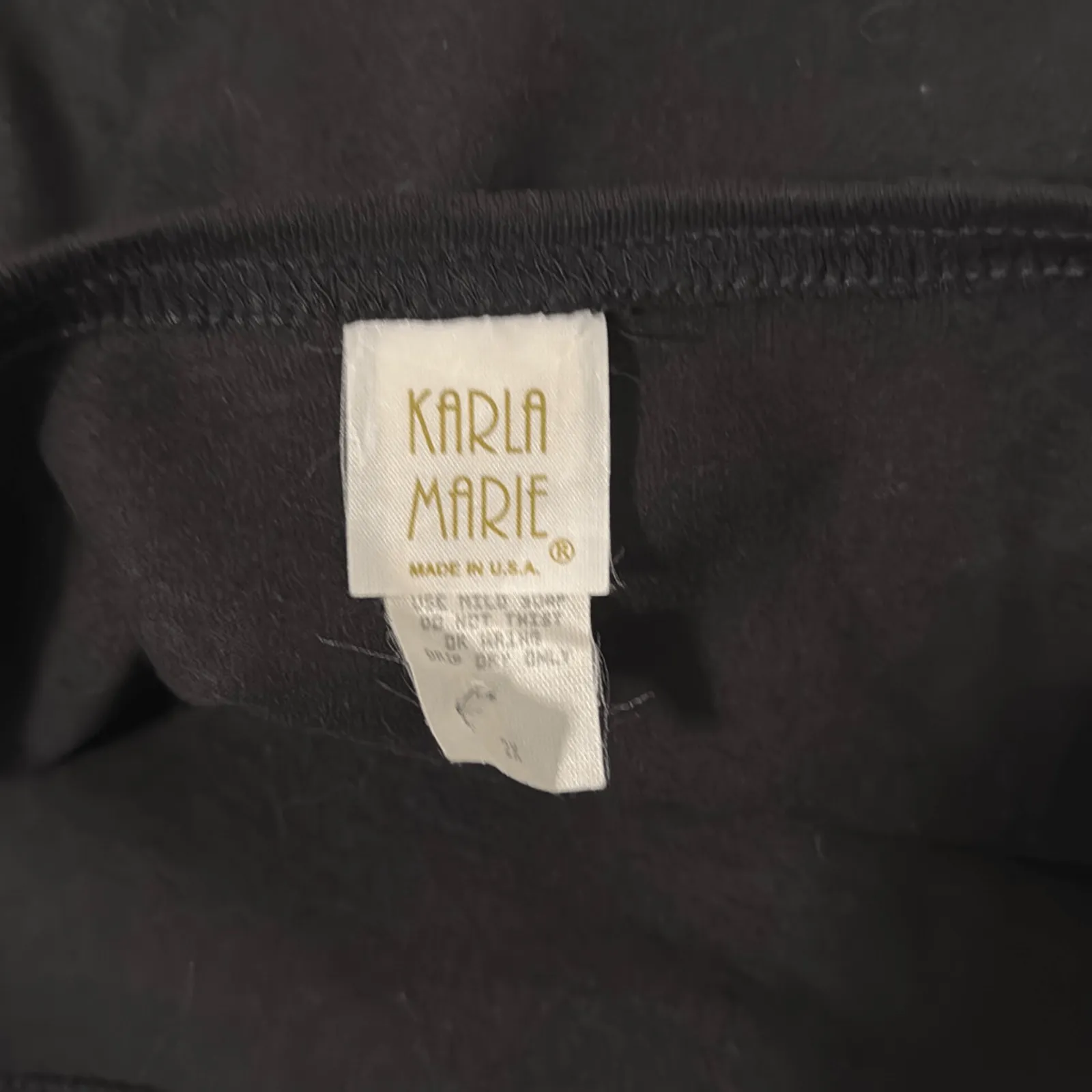 Vintage Karla Marie Applique Snowman Maxi Dress Black Slit Hem Size 2X - Image 6