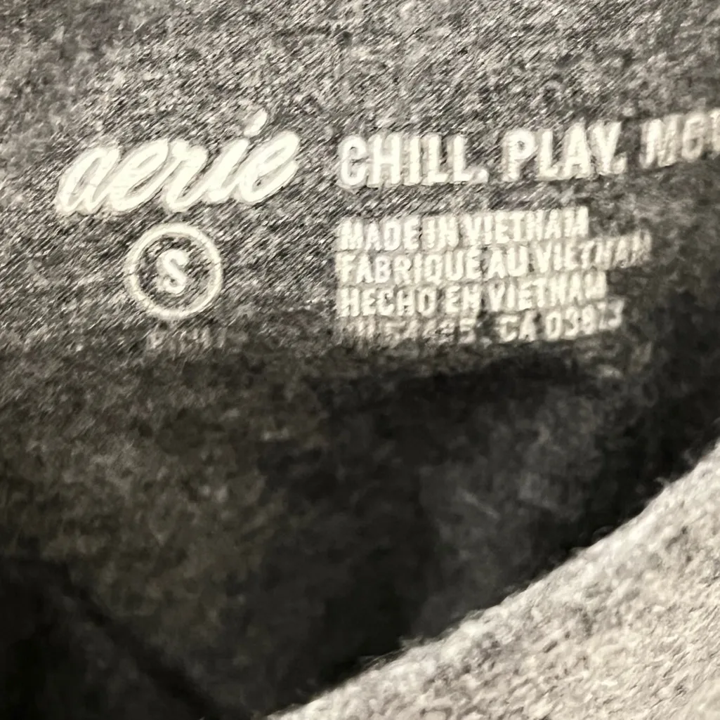 AERIE Women’s Heather Gray High Waist Active Leggings Size S - Image 3