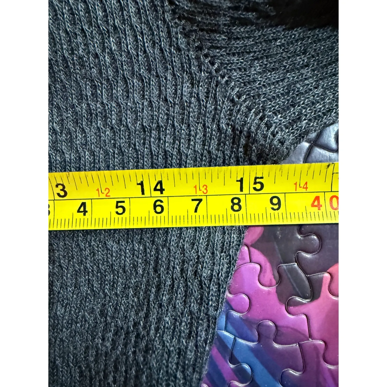 We The Free Grey Waffle Knit Henley Long Sleeve Shirt Patchwork Cuffs Size M - Image 6