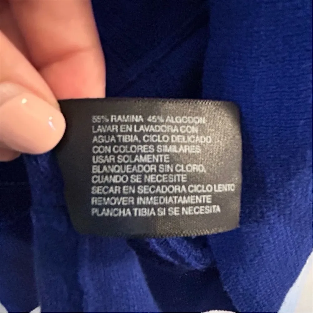 East 5th Women's XL Blue Open Front Cardigan Sweater Casual Short Sleeve - Image 6