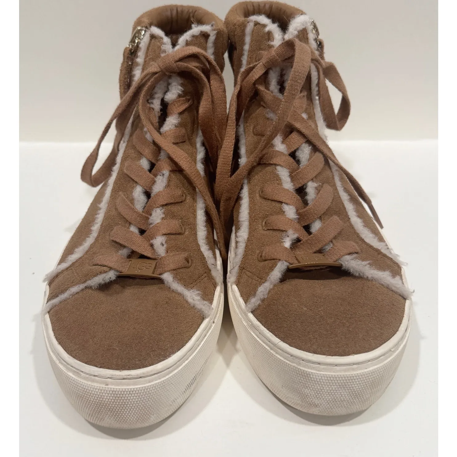 UGG Olli Heritage Sneaker Trainers Suede Sheepskin Fur Lined Boots Size 7 - Image 2