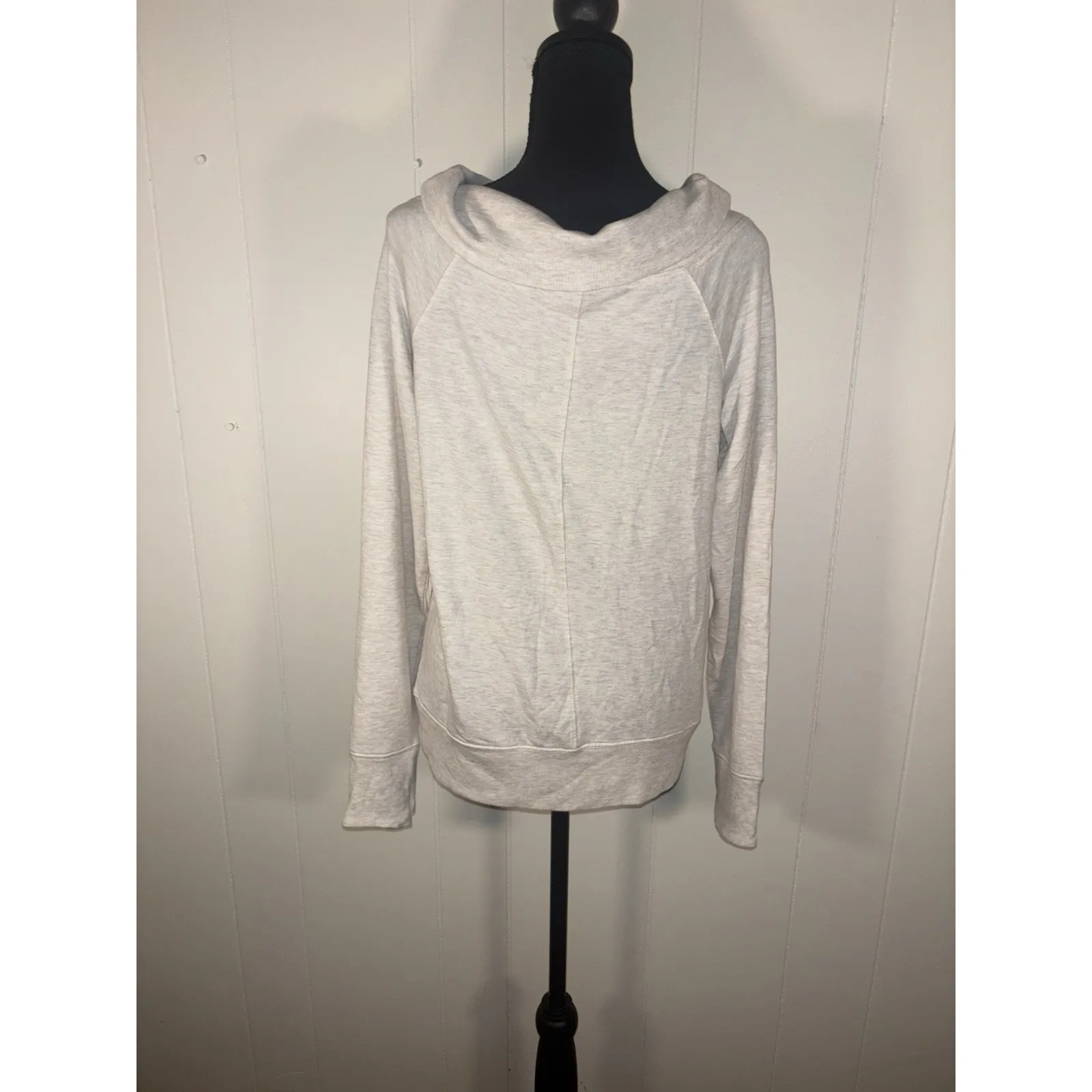 ATHLETA‎ Heather Beige Studio Barre Sweatshirt Top XS - Image 2