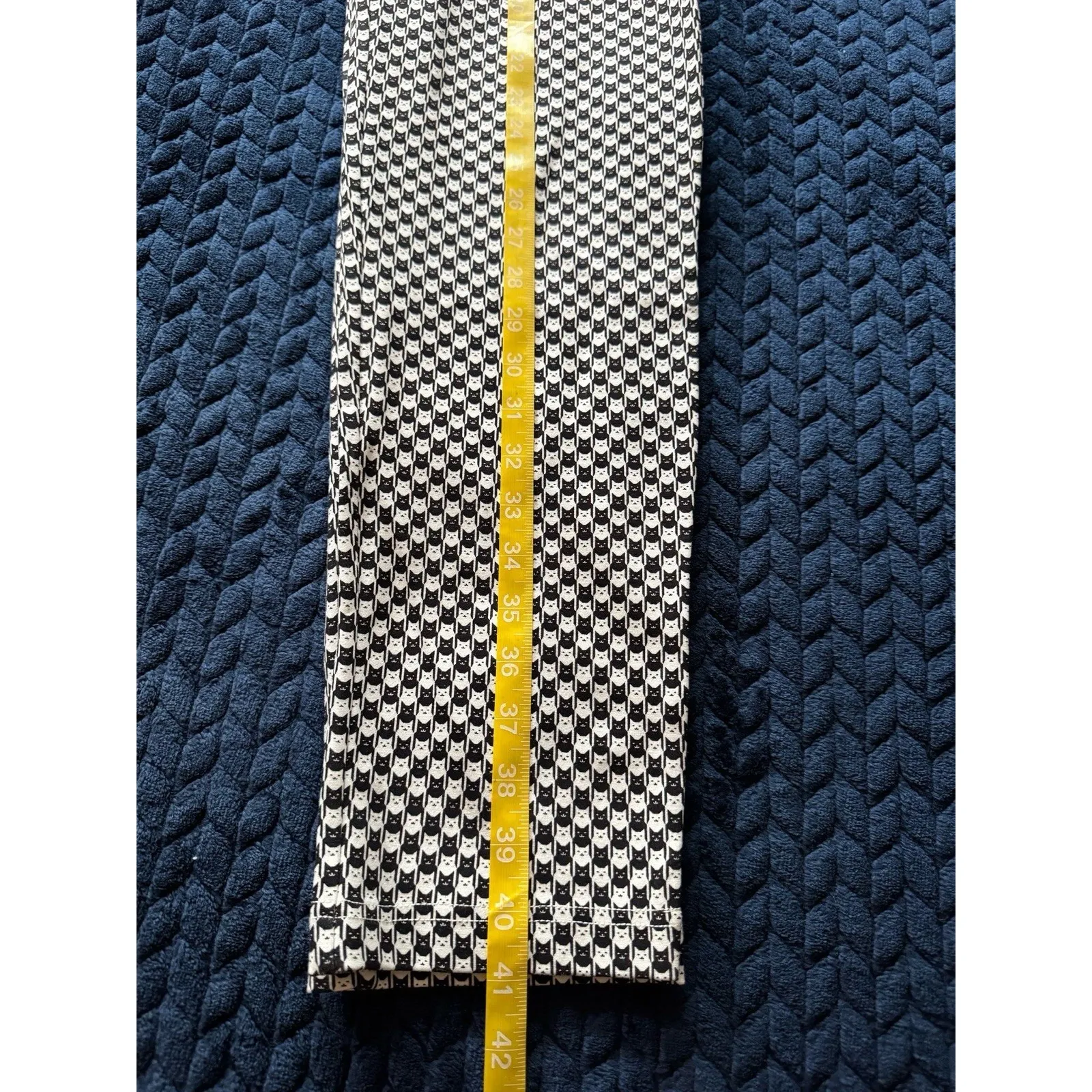 Betabrand Women's Yoga Dress Pants Black White Cat Check Stretch‎ Pull On Sz S - Image 11