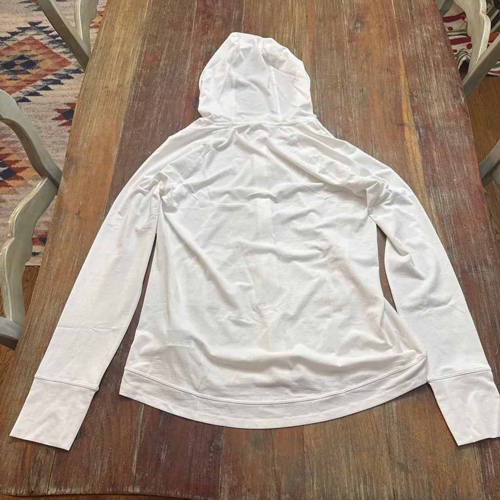 Athleta NWT Women's  White Pacifica Illume UPF Relaxed Hoodie Medium - Image 12