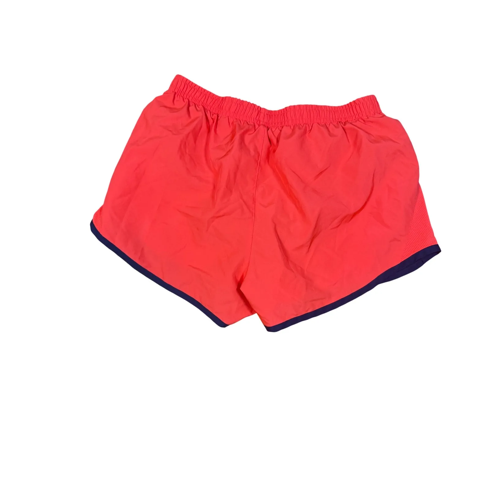 Nike Running Shorts Womens Small Coral‎ Pink Blue Trim Athletic - Image 3