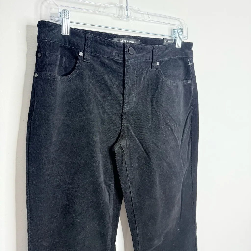 NWT‎ Stitch Fix Liverpool Hannah Corduroy Flare Pants In Black Size 4/27 - Image 4