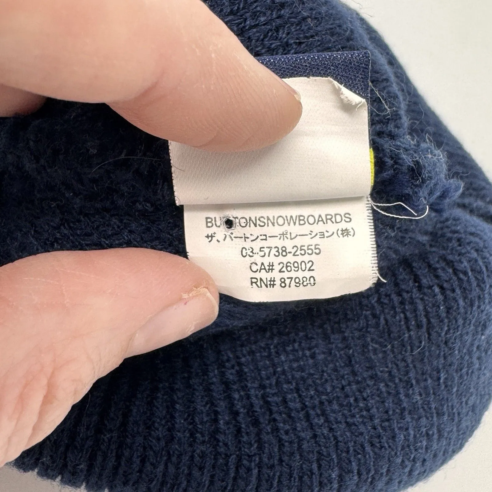 Burton Snowboard Beanie Knit Winter Pom Pom Hat Blue Purple One Size Fits All - Image 7