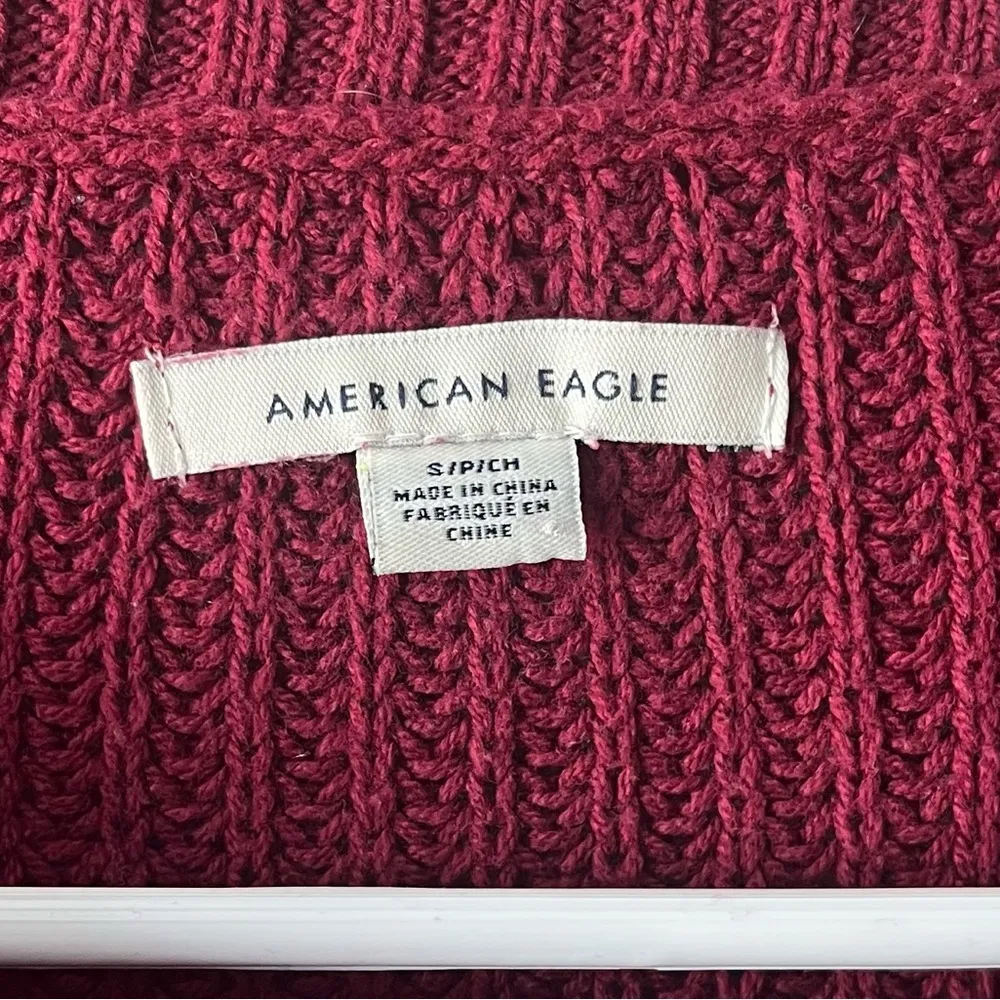 Red Striped Knit Sweater Size Small - Image 3