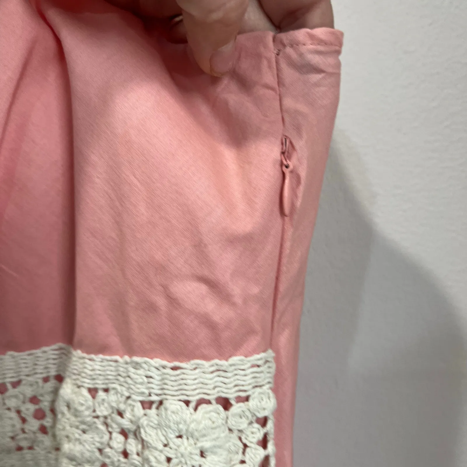 Nine & Co Y2K Babydoll Tank Top Zip Side Coquette Fairy Size 12 Pink - Image 5