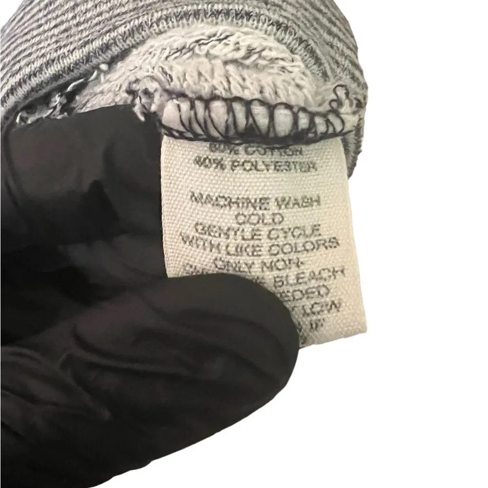 Per Se Crew Neck Grey Striped Sweatshirt Long Sleeve Pockets Medium - Image 7