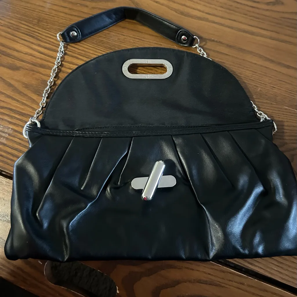 Bag Elegant Black Leather Women's Bag Very Clean! Daisy Fuentes Gorgeous - Image 6