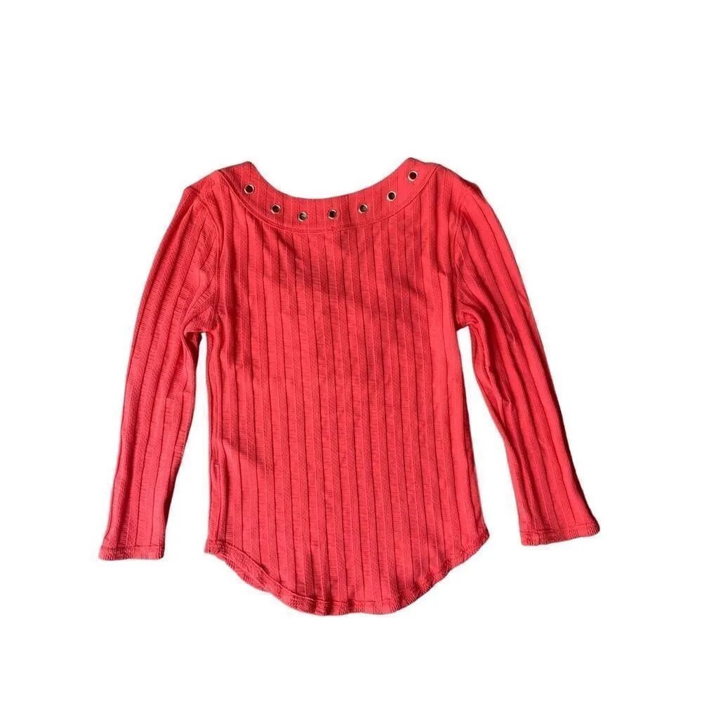 Free People Ice Cold Ribbed Top In Rose Crimson - Image 5