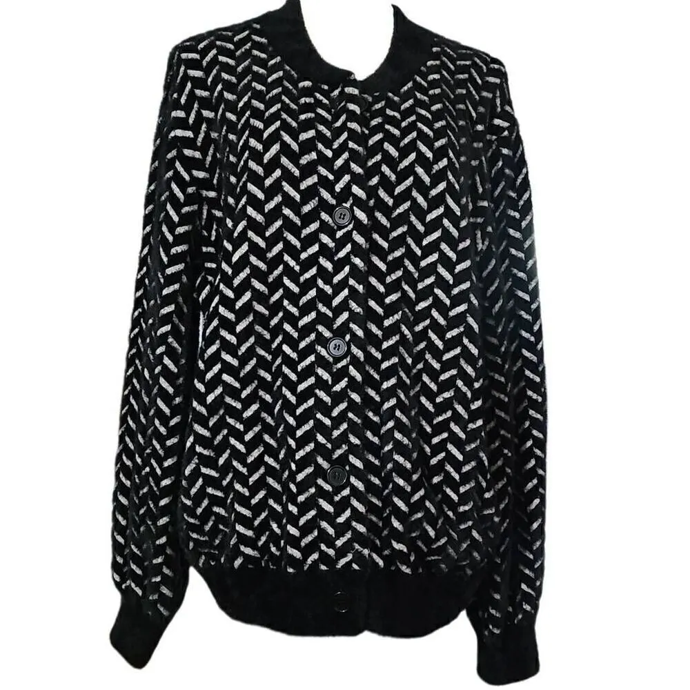 Liverpool Los Angeles Cardigan Button front Sweater Jacket Soft, Size XL NWOT. Black - Image 11