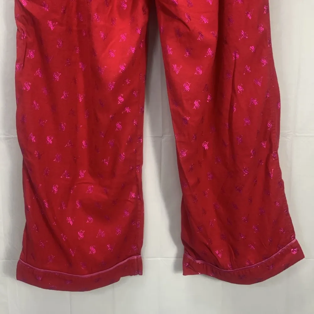 Victoria’s Secret Red Lightweight Flannel Pajama Pants Sleepwear Size Large - Image 8