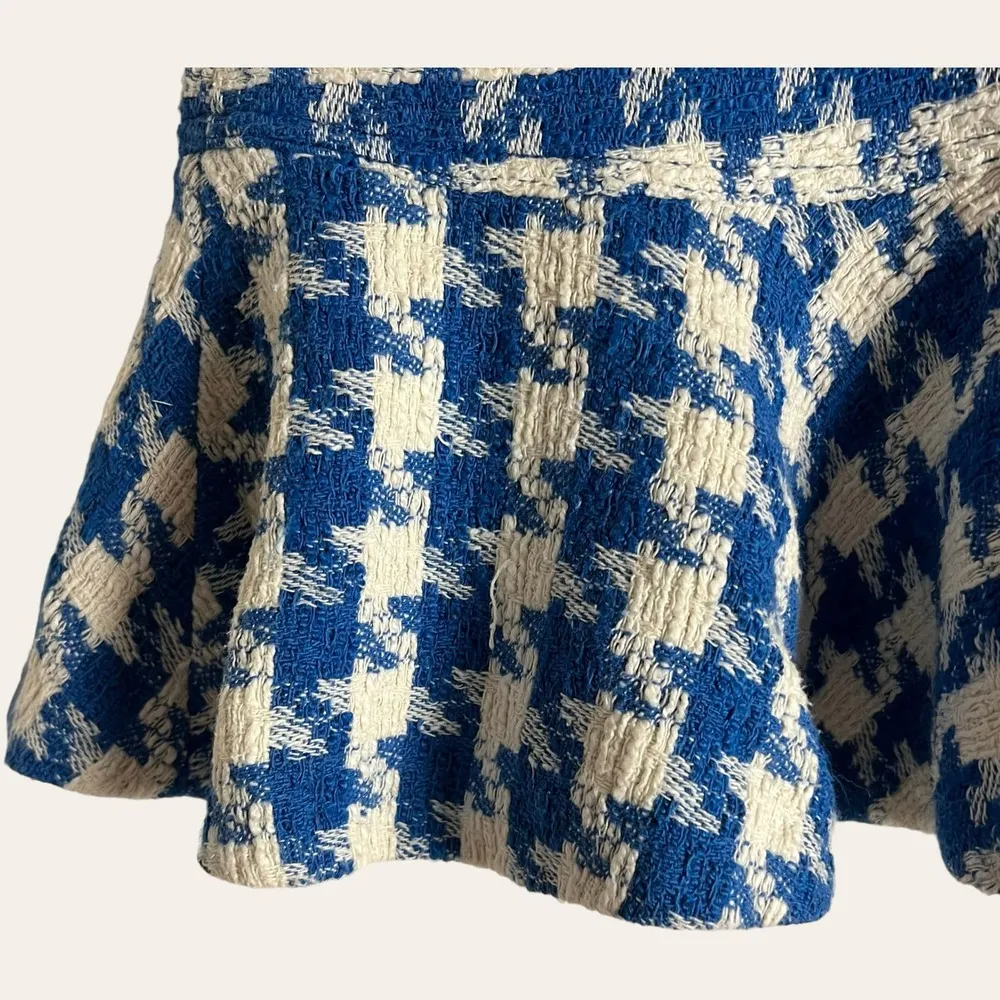 Sandro Sixtine Houndstooth Flounce Mini Skirt Size 6 - Image 11