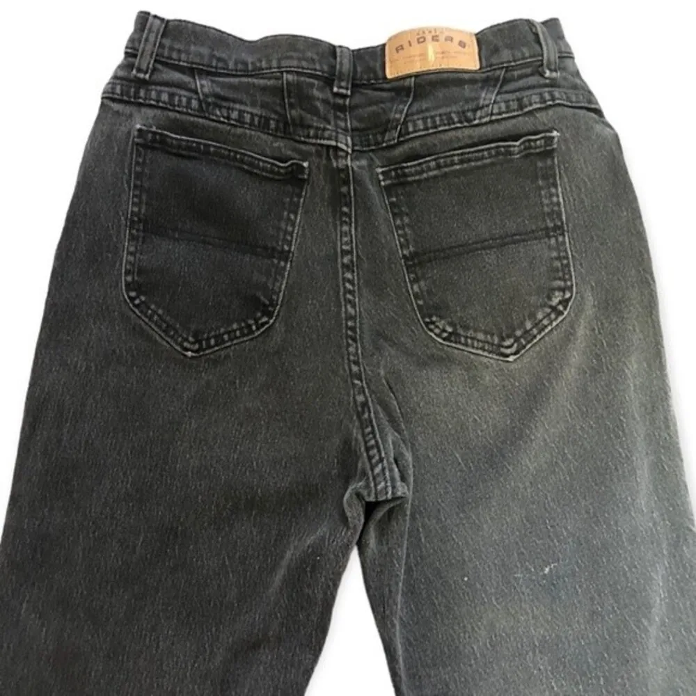Lee Riders Vintage Black Wash High Rise Straight Denim Jeans - Image 4