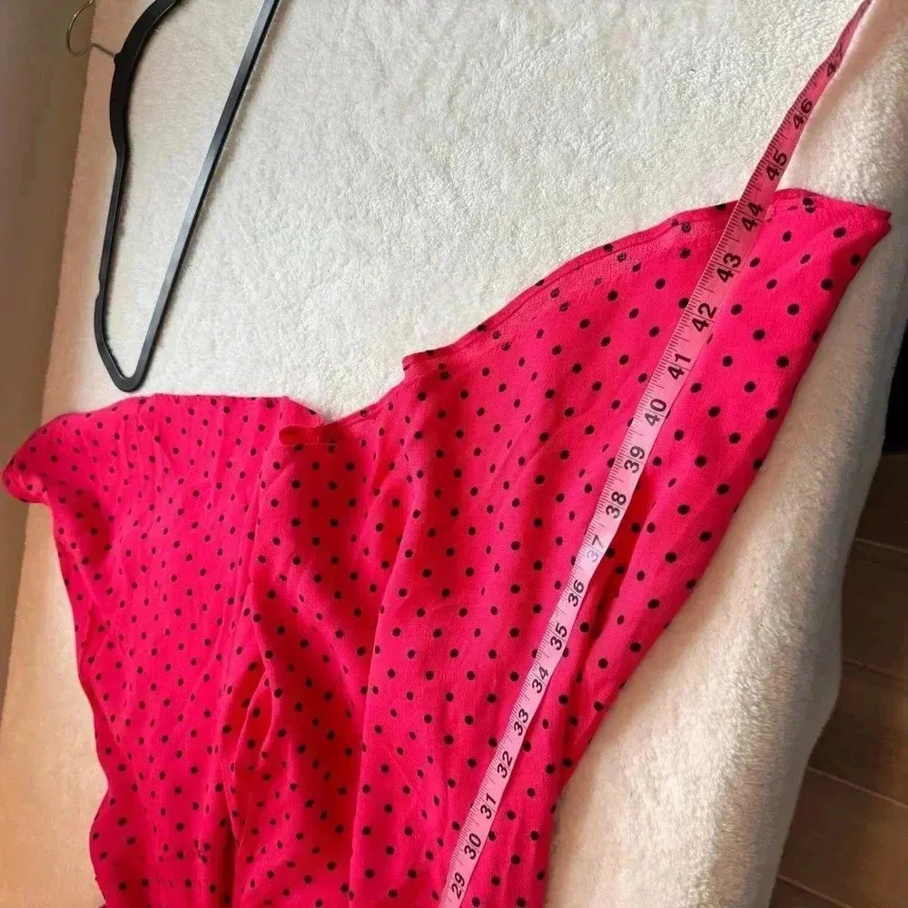 Zara‎ Pink Polka Dot Asymmetrical Dress size M - Image 10
