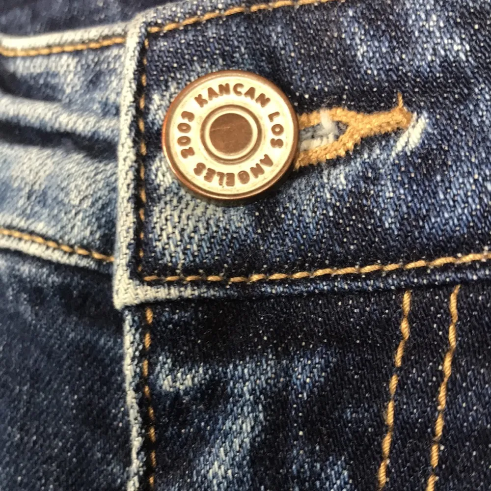 KanCan Women’s Distressed Raw Hem Straight Leg Denim Jeans Size 24 - Image 6