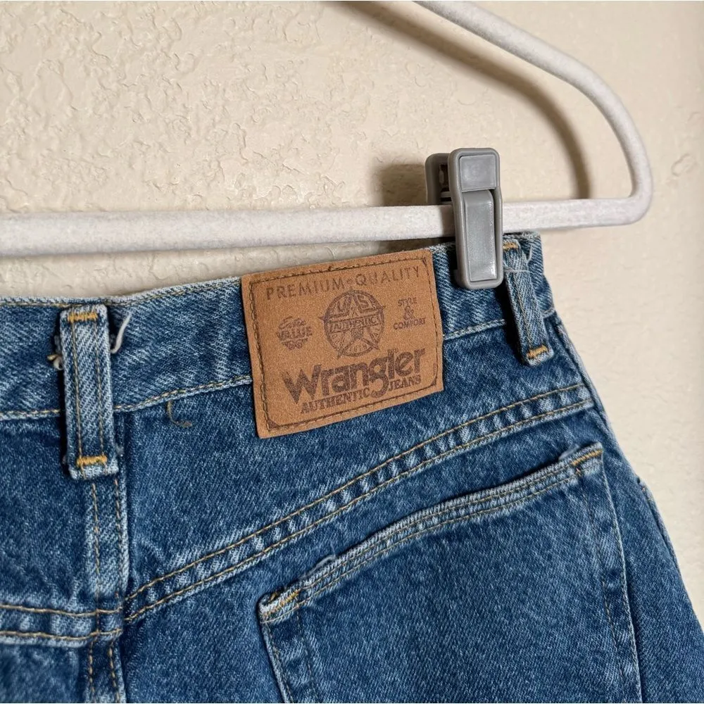 Vintage Wrangler Denim Midi‎ Skirt Sz 6 in Mid Blue - Image 5