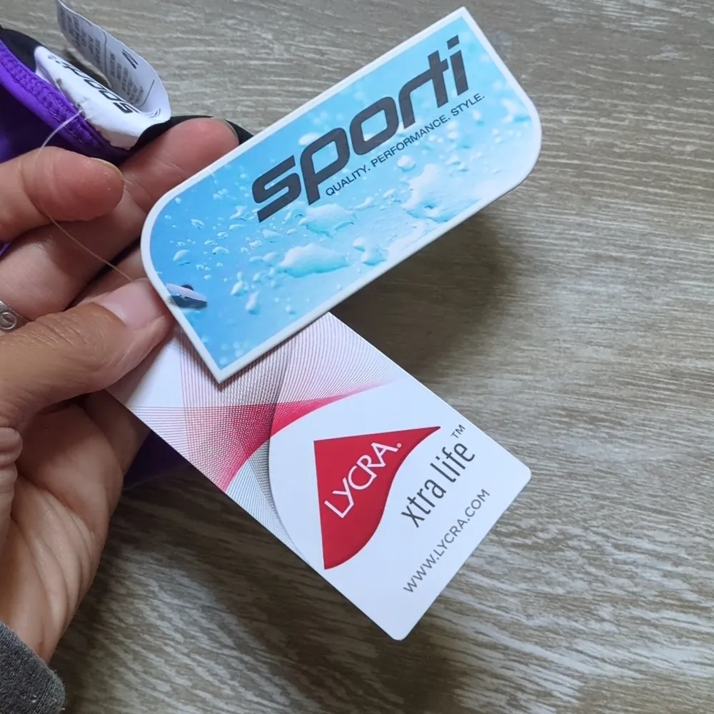 NWT Sporti Cross Back Lycra Swim Top Size M - Image 10