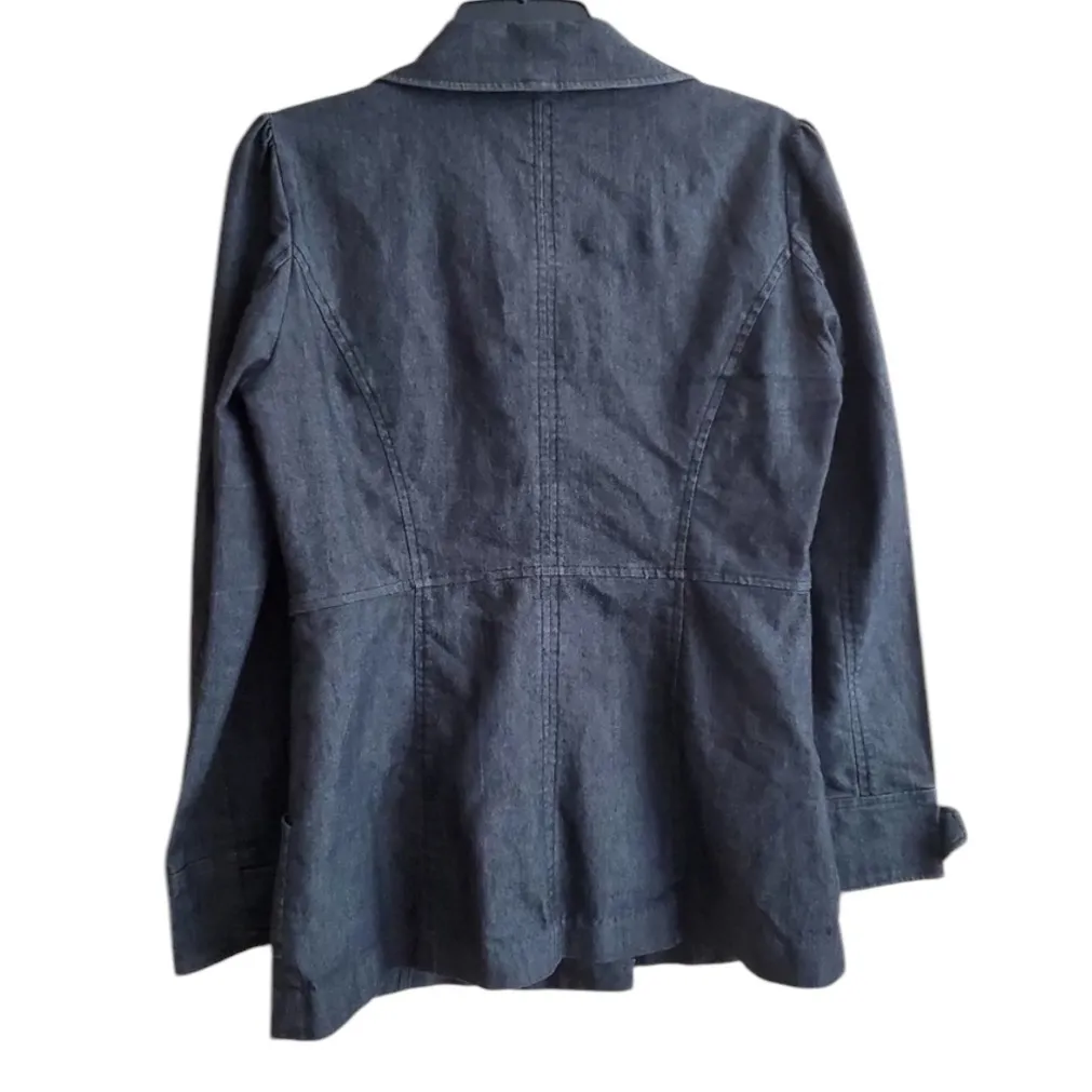 Sandro  DARK GRAY STRETCHY COTTON DOUBLE BREAST JACKET M - Image 3