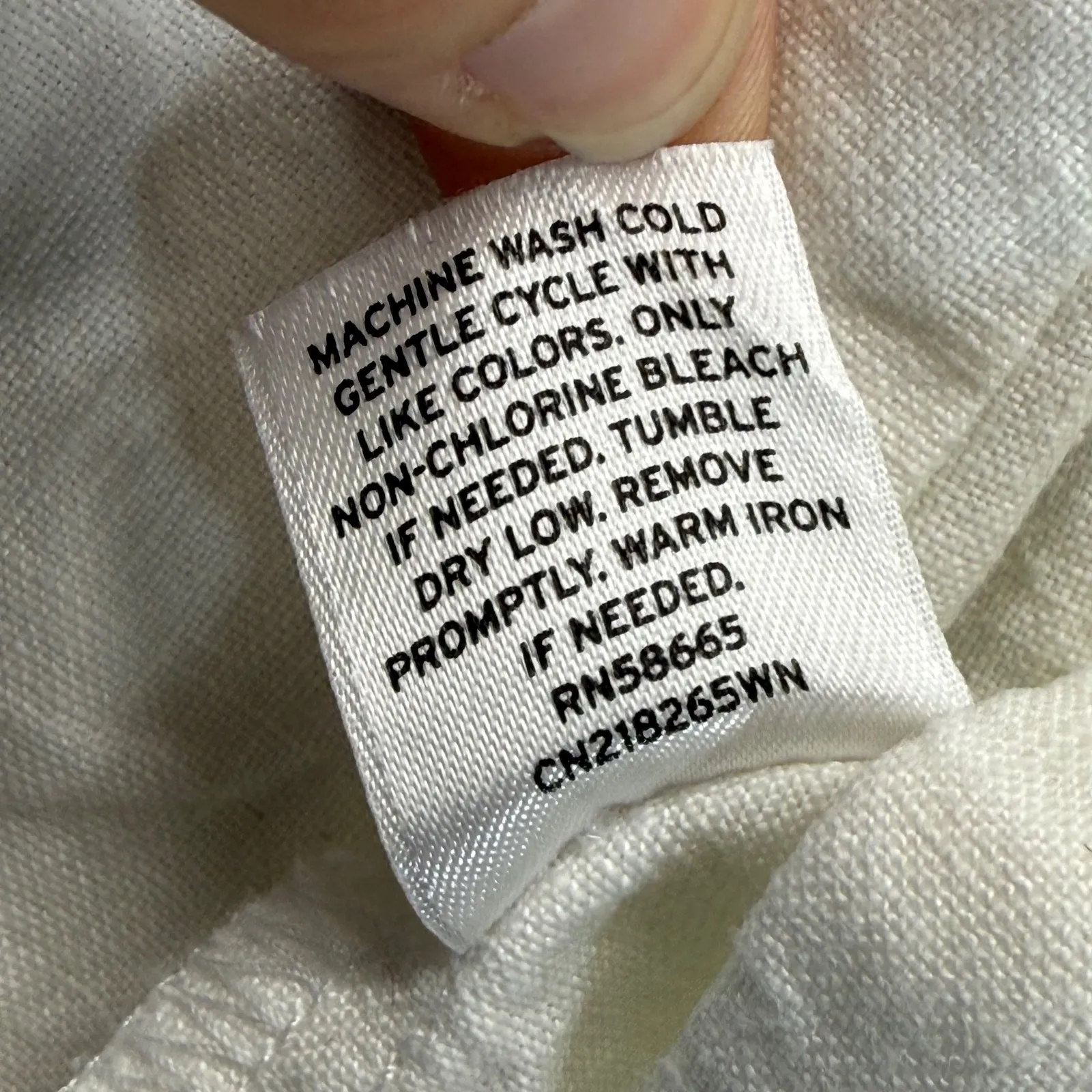 Caslon White Linen Blend Button Front Jacket‎ Pleated Details 16W - Image 5